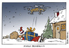 Cartoon: Schöne Bescherung (small) by Micha Strahl tagged micha,strahl,xmas,weihnachten,weihnachtsmann,weihnachtspaket,bescherung,paketsendung,paketdienst,heli