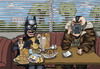 Cartoon: Batman and Bane (small) by maxardron tagged batman,bane,darkknight,dark,knight,rises,darkknightrises,christopher,nolan,dccomics,superhero