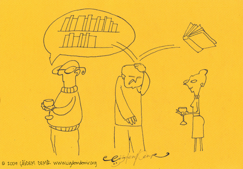 Cartoon: Knowledge (medium) by CIGDEM DEMIR tagged knowledge