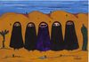 Cartoon: MOR VE OTESI (small) by CIGDEM DEMIR tagged woman,women,black,purple,fight,oasis,abuse,beating,burka,clothes,pression
