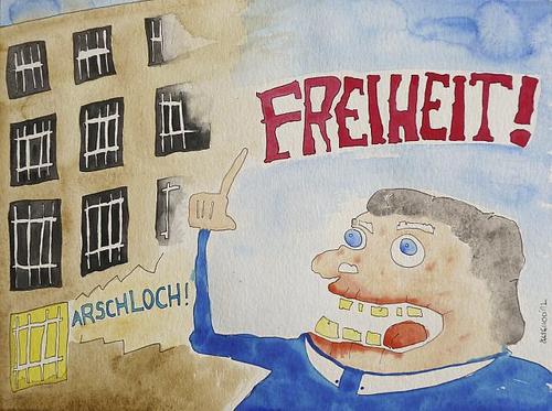 Cartoon: Freiheit (medium) by Eggs Gildo tagged gauck,bundespräsident,freiheit