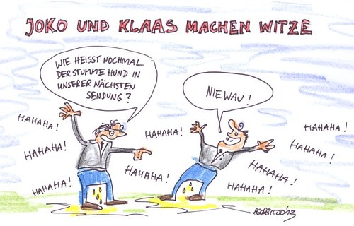 Cartoon: Joko und Klaas (medium) by Eggs Gildo tagged joko,klaas,pro7,bildung,witz