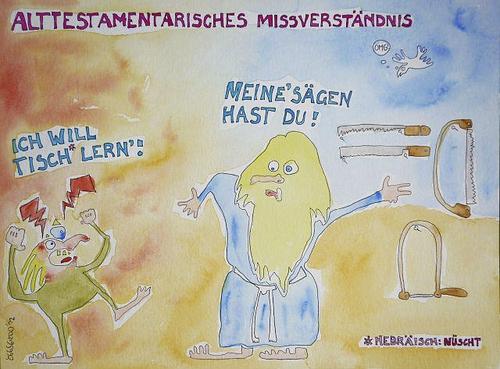 Cartoon: Missverständnis (medium) by Eggs Gildo tagged testament,bibel,gott,tischler