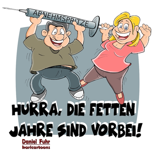 Cartoon: Fette Jahre (medium) by karicartoons tagged abnehmspritzen,gesundheit,übergewicht,diät,abnehmen,gewicht,fett,weg,spritzen,gesundheitssystem,medizin,pharmaindustrie,abnehmspritzen,gesundheit,übergewicht,diät,abnehmen,gewicht,fett,weg,spritzen,gesundheitssystem,medizin,pharmaindustrie