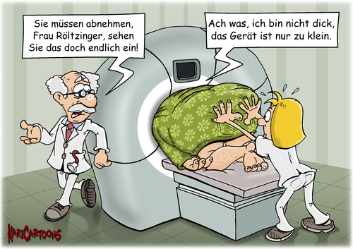Cartoon: Sie müssen abnehmen (medium) by karicartoons tagged 