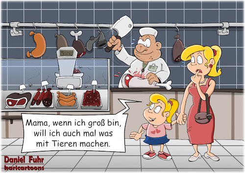 Cartoon: Was mit Tieren machen (medium) by karicartoons tagged arbeit,job,ausbildung,lehre,lehrling,handwerk,beruf,berufe,mit,tieren,berufswahl,berufswunsch,kinder,mädchen,metzger,metzgerei,metzgereifach,metzgereifachverkäuferin,prestige,tierärztin,tierpflege,was,machen,arbeit,job,ausbildung,lehre,lehrling,handwerk,beruf,berufe,mit,tieren,berufswahl,berufswunsch,kinder,mädchen,metzger,metzgerei,metzgereifach,metzgereifachverkäuferin,prestige,tierärztin,tierpflege,was,machen