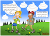 Cartoon: Haufenwolken (small) by karicartoons tagged freizeit,haufenwolken,outdoor,paar,schlechtes,wetter,tour,trekking,wandern,wetterphänomen,wetterumschwung