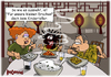 Cartoon: Kleine Drachen (small) by karicartoons tagged asiatisch,asien,brennen,essen,exotisch,hot,kinderteller,kleine,drachen,kochen,küche,restaurant,scharf,speisen,touristen,urlaub