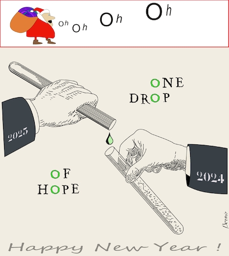 Cartoon: Hope (medium) by bernie tagged new,year,xmas,hope