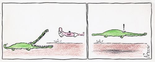 Cartoon: Krokodil (medium) by bernie tagged animal
