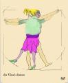 Cartoon: da Vinci dance (small) by bernie tagged modern,art,