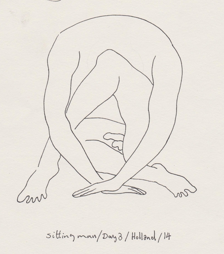 Cartoon: Sitting man (medium) by Babak Mo tagged babakmohammadi,graphicdesign,typography,painting,art,kunst,grafik
