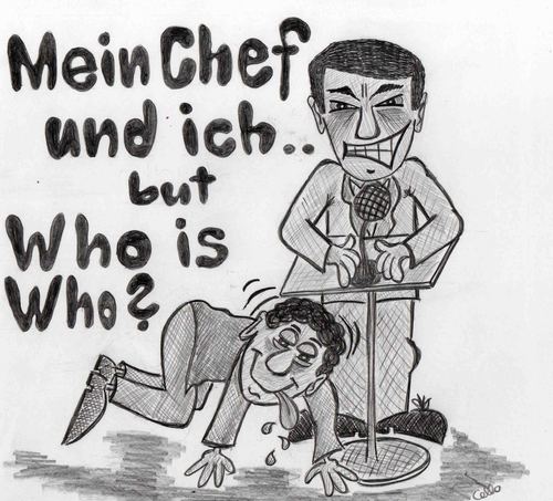 Cartoon: Chef? (medium) by Marcello tagged hierarchie,vorgesetzter,boss,chef