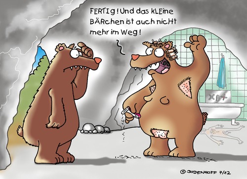 Cartoon: Das kleine Bärchen (medium) by Dodenhoff Cartoons tagged enthaarung,body,bear,bären