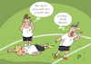 Cartoon: Junge Liga (small) by Dodenhoff Cartoons tagged fußballprofi,bundesliga,frisuren,frisör,foul,sportverletzung,badhairday