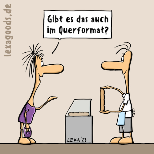 Cartoon: lexatoon Querformat (medium) by lexatoons tagged lexatoon,querformat,baguette,beim,bäcker,backen,brot,einkaufen,lexatoon,20cm,baguette,beim,bäcker,backen,brot,einkaufen