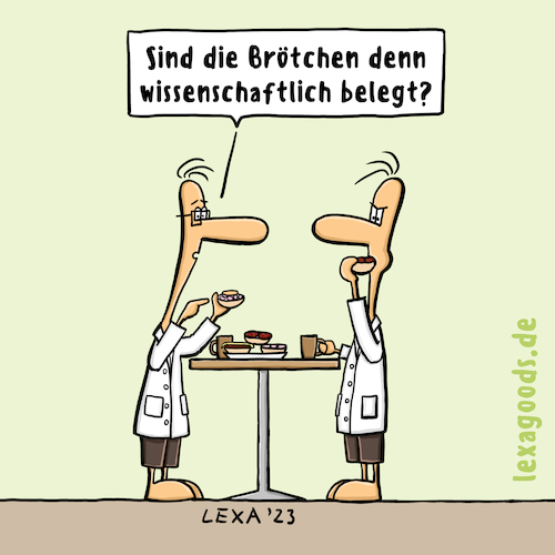 Cartoon: lexatoon wissenschaftlich belegt (medium) by lexatoons tagged lexatoon,brötchen,wissenschaftlich,belegt,wissenschaftler,frühstück,esssen,forschung,lexatoon,brötchen,wissenschaftlich,belegt,wissenschaftler,frühstück,esssen,forschung