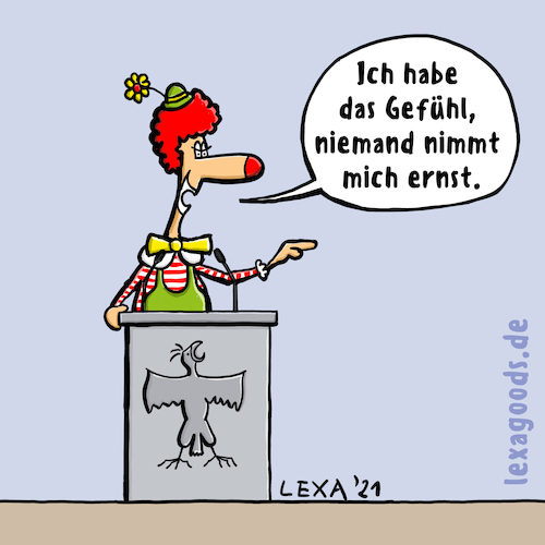 Cartoon: lexatoon Bundestags-Clown (medium) by lexatoons tagged lexatoon,clown,im,bundestag,politik,rede,parlament,politiker,grüne,spd,fdp,cdu,csu,afd,linke,lexatoon,clown,im,bundestag,politik,rede,parlament,politiker,grüne,spd,fdp,cdu,csu,afd,linke