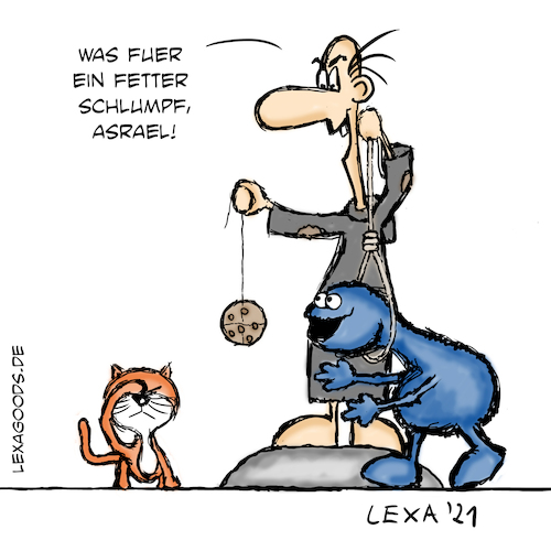 Cartoon: lexatoon fetter Schlumpf (medium) by lexatoons tagged lexatoon,fetter,schlumpf,gagamel,asrael,kater,katze,schlümpfe,kekse,krümelmonster,sesamstraße,lexatoon,fetter,schlumpf,gagamel,asrael,kater,katze,schlümpfe,kekse,krümelmonster,sesamstraße