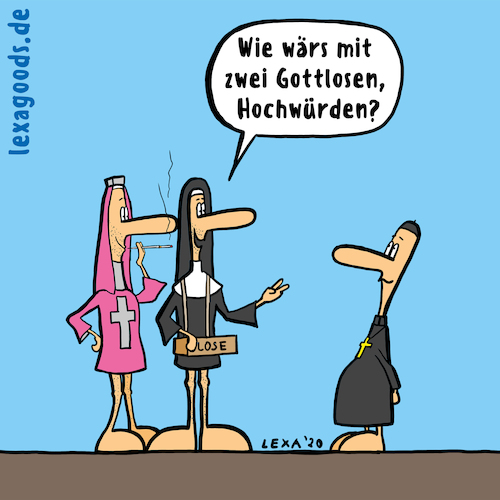 Cartoon: lexatoon Gottlose (medium) by lexatoons tagged lexatoon,gottlose,kirche,lgbt,queer,trans,schwul,lesbisch,pfarrer,gott,katholisch,evangelisch,lexatoon,gottlose,kirche,lgbt,queer,trans,schwul,lesbisch,pfarrer,gott,katholisch,evangelisch