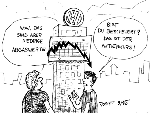 Cartoon: VW from a distance (medium) by Jos F tagged vwgate