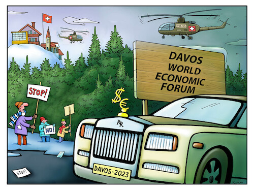 Cartoon: davos2023 (medium) by kurtu tagged davos2023