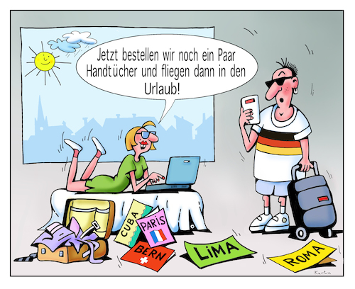 Cartoon: Urlaub (medium) by kurtu tagged urlaub,urlaub