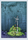 Cartoon: Ein grüner Fleck (small) by kurtu tagged urbanisierung erneuerbare energien