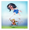 Cartoon: Tramp Monika (small) by kurtu tagged tramp,monika