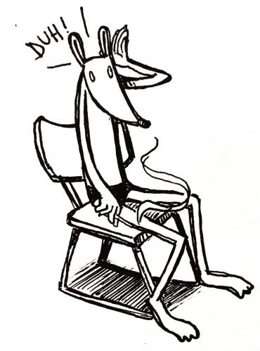Cartoon: October 11 (medium) by Peter Russel tagged mouse,chair,duh