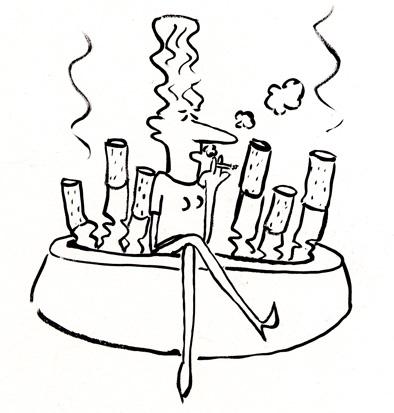 Cartoon: smoking (medium) by siobhan gately tagged smoking,nosmoking,stopsmoking