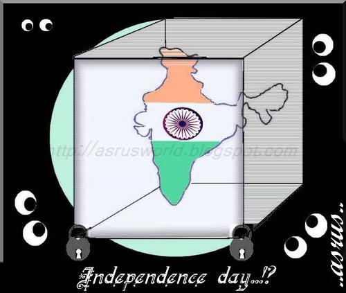 Cartoon: independence day..!? (medium) by asrus tagged independence