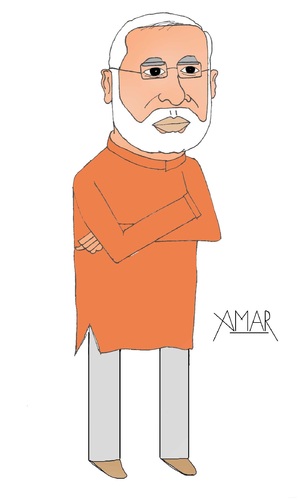 Cartoon: Narendra Modi Caricature (medium) by Amar cartoonist tagged narendra,modi,caricature