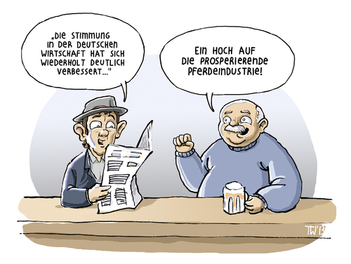 Cartoon: Aufwärts Brauner! (medium) by Tobias Wieland tagged ifo,wirtschaft,aufschwung,stimmung,pferd,pferdefleisch,skandal,aigner,verbraucher,verbraucherschutz,lasagne,karikatur,cartoon,tobias,wieland,index,export,ifo,wirtschaft,aufschwung,stimmung,pferd,pferdefleisch,skandal,aigner,verbraucher,verbraucherschutz,lasagne,karikatur,cartoon,tobias,wieland,index,export