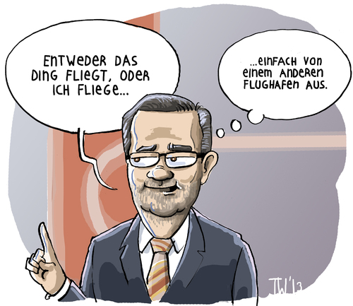 Cartoon: Platzecks Plan (medium) by Tobias Wieland tagged ministerpräsident,brandenburg,flughafen,vertrauensfrage,spd,wowereit,jauch,berlin,ber,aufsichtsrat,platzeck,matthias,matthias,platzeck,ber,berlin,jauch,wowereit,spd,vertrauensfrage,flughafen,brandenburg,ministerpräsident