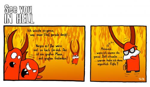 Cartoon: See you in hell (medium) by Tobias Wieland tagged see,you,in,hell,hölle,teufel,religion,fun,funny,humor,humour,