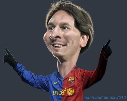 Cartoon: messi (medium) by mahmoud alhasi tagged by,mahmoud,alhasi