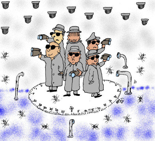 Cartoon: 360 Grad Blick Gegenspionage (medium) by Marbez tagged gegenspionage,360,grad,blick