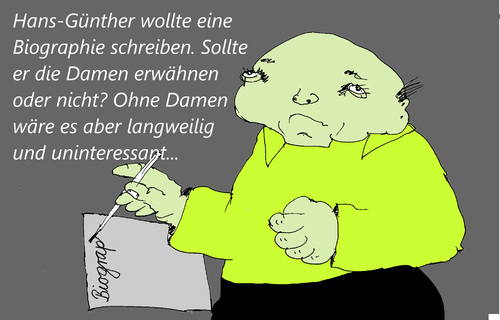 Cartoon: Biographie mit Damen (medium) by Marbez tagged biographie,damen,entscheidung