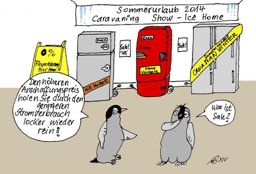 Cartoon: Camping Caravaning 2014 (medium) by Marbez tagged camping,caravaning,eishaus