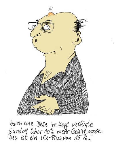 Cartoon: Delle im Kopf (medium) by Marbez tagged delle,kopf,intelligenz