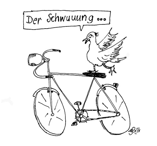 Cartoon: Der Schwuuung (medium) by Marbez tagged schwung,bewegung,erfolg