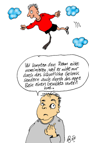 Cartoon: Markus Rehm (medium) by Marbez tagged regelwerk,leistung,menschliche