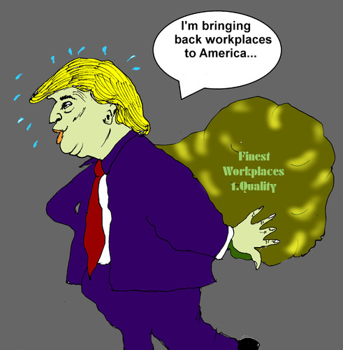 Cartoon: Workplaces for America (medium) by Marbez tagged america,workplaces,trump