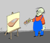 Cartoon: Pflastermaler (small) by Marbez tagged pflastermaler,bürgersteige,moderner,maler