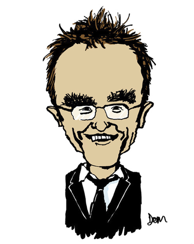 Cartoon: Danny Boyle (medium) by Dom Richards tagged caricature,olympics,trainspotting,danny,boyle