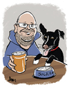 Cartoon: Mike and Socks (small) by Dom Richards tagged caricature