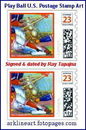 Cartoon: Play Ball stamp by Ray Tapajna (small) by ray-tapajna tagged play ball sports baseball us postage stamp art by ray tapajna rare very limited edition collectible