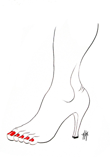 Cartoon: Women shoes (medium) by Hilmi Simsek tagged ayakkabi,bayan,women,shoe
