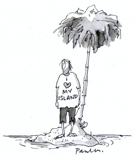 Cartoon: island (medium) by Paulus tagged desert,island,